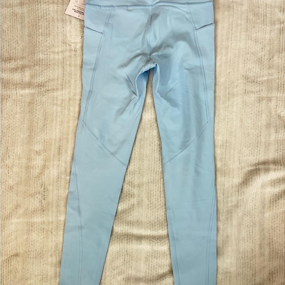 NWT Athleta Girl  Leggings in Light Blue Size 12 High Rise Stash - Picture 7 of 10
